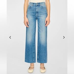 DL1961 high rise, wide leg Hepburn jeans in Driggs wash